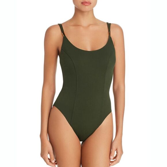 New! AMORESSA MIRACLESUIT Green Women's One-Piece Swimsuit Bathing Suit Size 6 - Picture 7 of 9